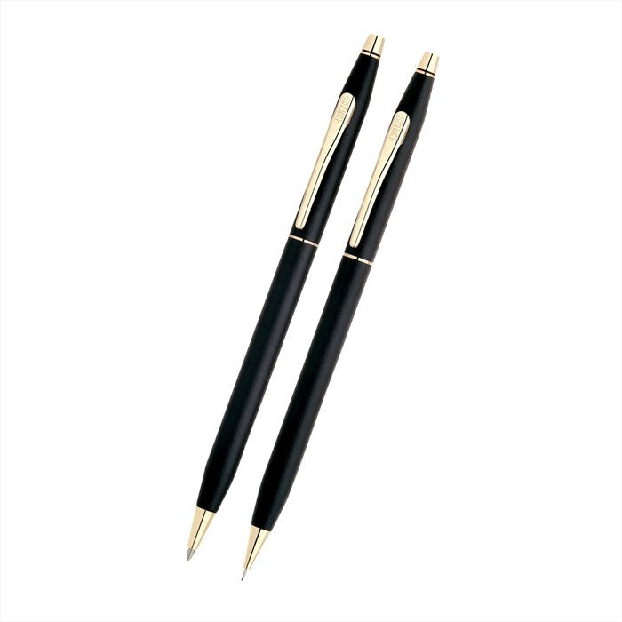 Cross Classic Century Classic Black with 23KT Gold-Plated Appointments Ballpoint and 0.7mm Pencil Set