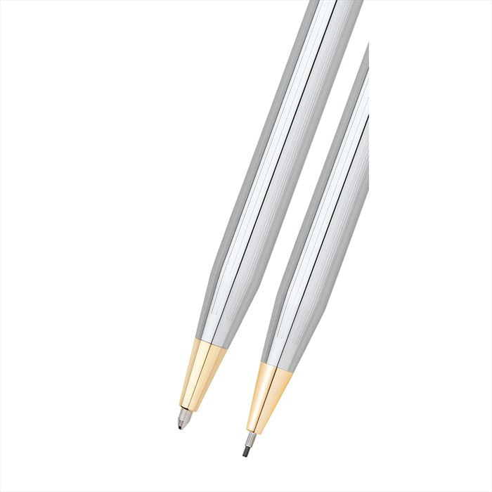 Cross Classic Century Medalist Chrome with 23KT Gold-Plated Appointments Ballpoint Pen and 0.7mm Pencil Set