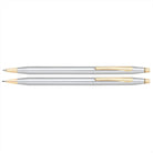 Cross Classic Century Medalist Chrome with 23KT Gold-Plated Appointments Ballpoint Pen and 0.7mm Pencil Set