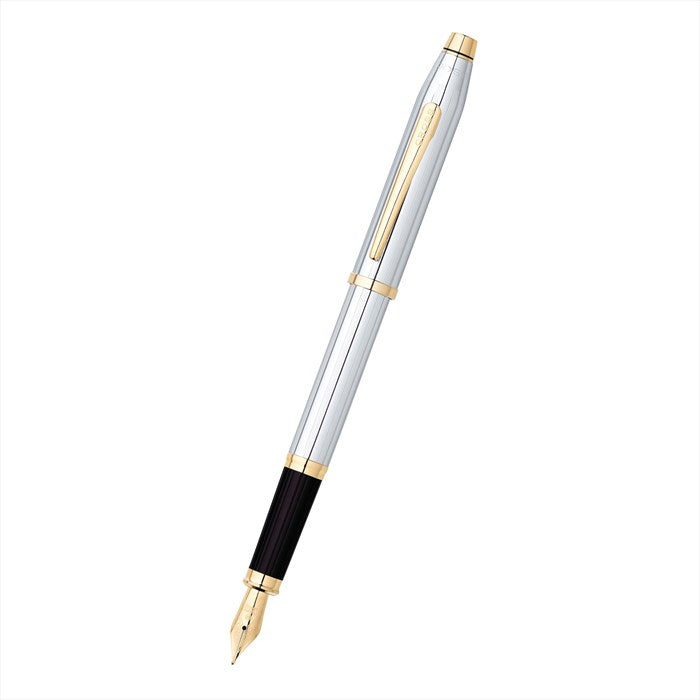 Cross Century II Medalist Polished Chrome with 23KT Gold-Plated Appointments and 23KT Gold-Plated Fine Nib Fountain Pen