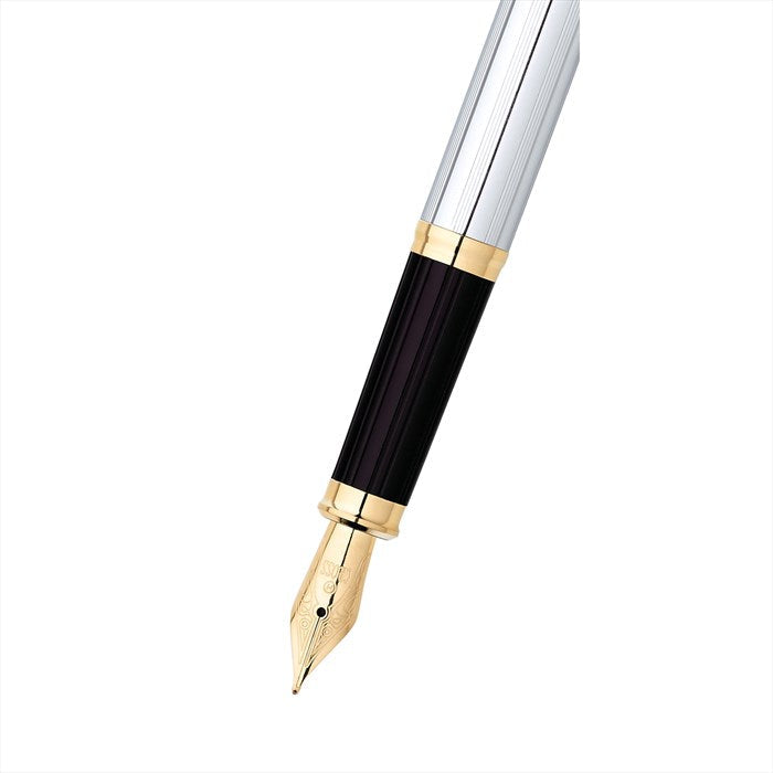 Cross Century II Medalist Polished Chrome with 23KT Gold-Plated Appointments and 23KT Gold-Plated Fine Nib Fountain Pen