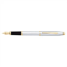 Cross Century II Medalist Polished Chrome with 23KT Gold-Plated Appointments and 23KT Gold-Plated Fine Nib Fountain Pen