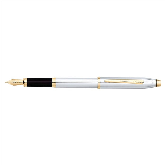 Cross Century II Medalist Polished Chrome with 23KT Gold-Plated Appointments and 23KT Gold-Plated Fine Nib Fountain Pen