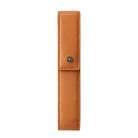 Cross Classic Century Lustrous Chrome Ballpoint Pen with Mocha Magnetic Saffiano Leather Single Pen Case Gift Set Bundle