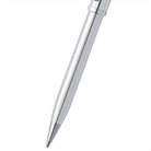Cross Century II Lustrous Chrome Ballpoint Pen with Mocha Zippered Saffiano Leather Double Pen Case Gift Set Bundle