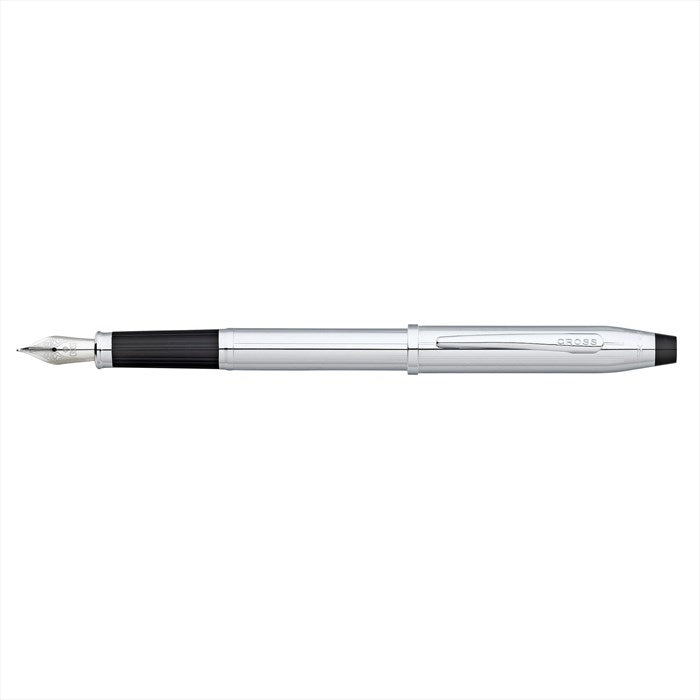 Cross Century II Lustrous Chrome with Polished Chrome Appointments and Stainless Steel Fine Nib Fountain Pen