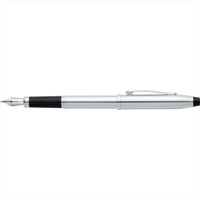 Cross Century II Lustrous Chrome with Polished Chrome Appointments and Stainless Steel Medium Nib Fountain Pen