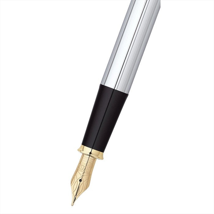 Cross Townsend Medalist Polished Chrome with 23KT Gold-Plated Appointments and 23KT Gold-Plated Fine Nib Fountain Pen