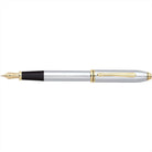 Cross Townsend Medalist Polished Chrome with 23KT Gold-Plated Appointments and 23KT Gold-Plated Fine Nib Fountain Pen