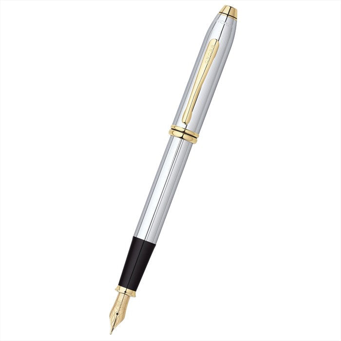 Cross Townsend Medalist Polished Chrome with 23KT Gold-Plated Appointments and 23KT Gold-Plated Fine Nib Fountain Pen