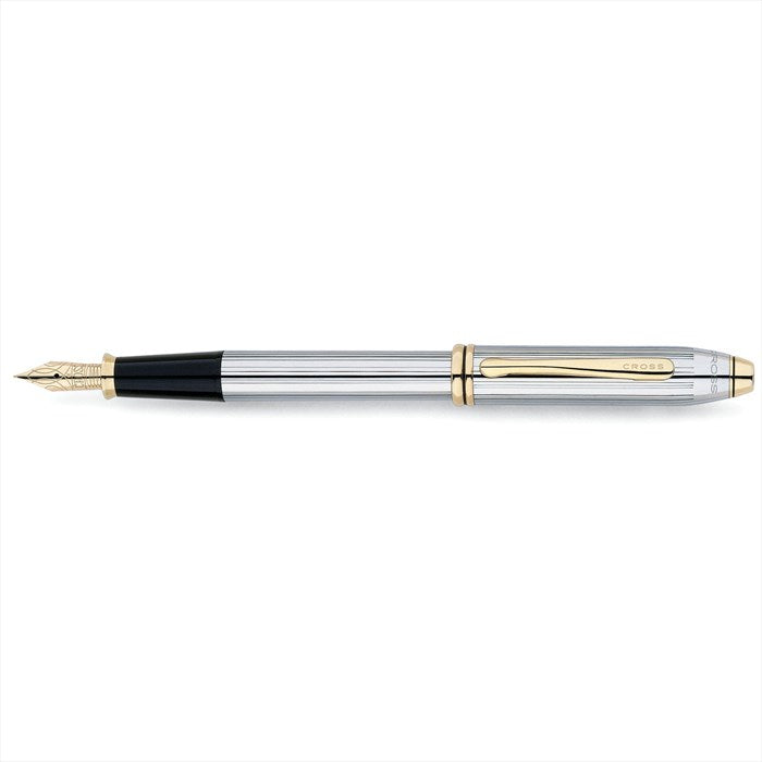Cross Townsend Medalist Polished Chrome with 23KT Gold-Plated Appointments and 23KT Gold-Plated Medium Nib Fountain Pen