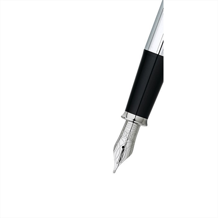 Cross Townsend Lustrous Chrome with Polished Chrome Appointments and Stainless Steel Fine Nib Fountain Pen