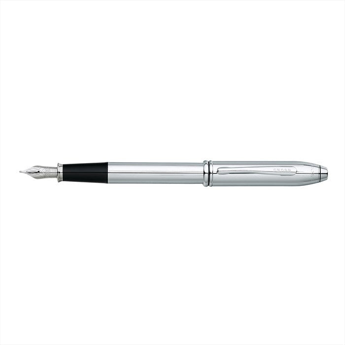 Cross Townsend Lustrous Chrome with Polished Chrome Appointments and Stainless Steel Fine Nib Fountain Pen