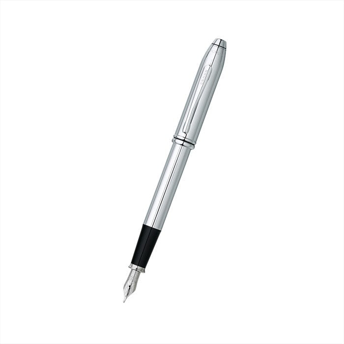 Cross Townsend Lustrous Chrome with Polished Chrome Appointments and Stainless Steel Fine Nib Fountain Pen