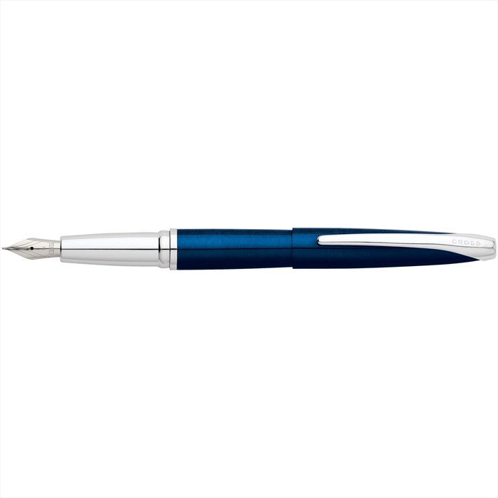 Cross ATX Translucent Blue Lacquer Fountain Pen - Medium