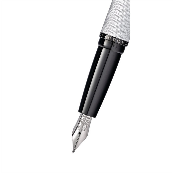 Cross ATX Brushed Chrome Fountain Pen - Medium