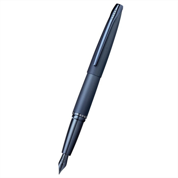 Cross ATX Sandblasted Dark Blue Fountain Pen - Fine