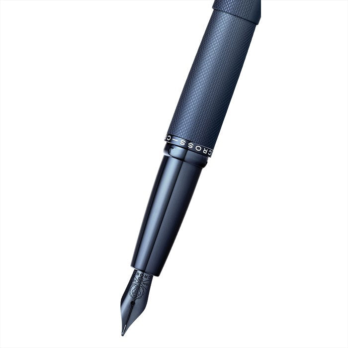 Cross ATX Sandblasted Dark Blue Fountain Pen - Fine