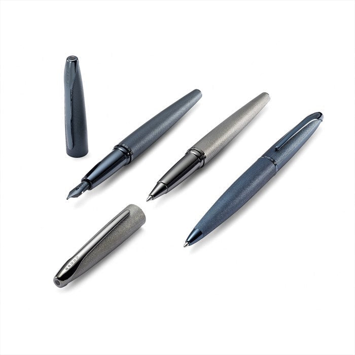 Cross ATX Sandblasted Dark Blue Fountain Pen - Fine