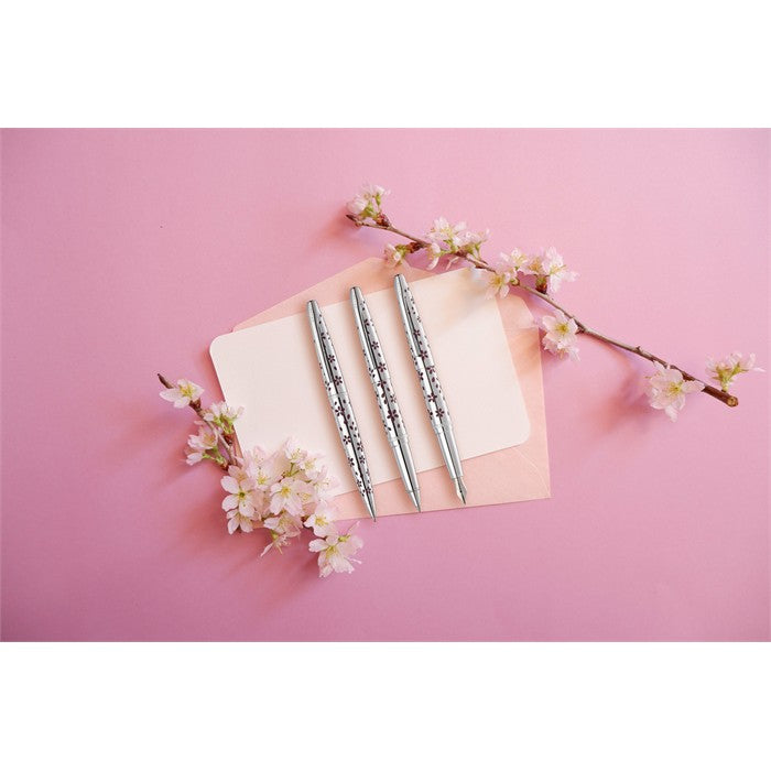 Cross ATX Cherry Blossom Polished Chrome with Polished Chrome Appointments Ballpoint Pen