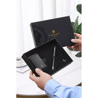 Cross Classic Black Saffiano Leather Magnetic Card Holder + Empty Pen Slot Gift Set Bundle