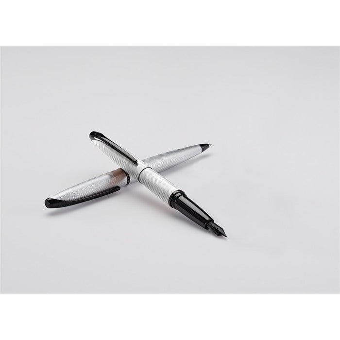 Cross ATX Brushed Chrome Fountain Pen - Medium