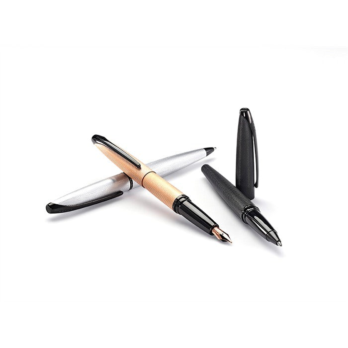 Cross ATX Brushed Black Fountain Pen - Medium