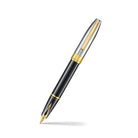 Sheaffer Legacy 9065 Glossy Black and Chrome Bi-color Fountain Pen with 14K PVD Gold-Plated, Stainless Steel Inlaid Nib and Trims (Fine)