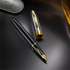 Sheaffer Legacy 9065 Glossy Black and Chrome Bi-color Fountain Pen with 14K PVD Gold-Plated, Stainless Steel Inlaid Nib and Trims (Fine)