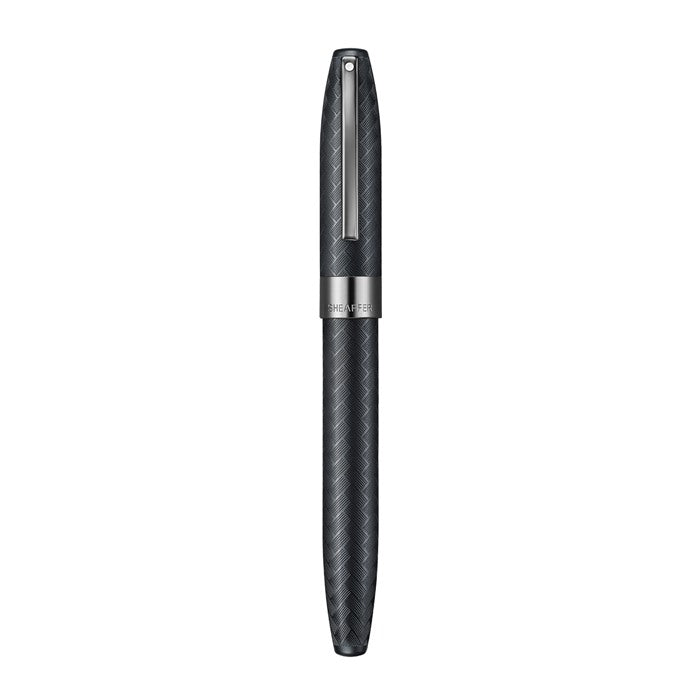 Sheaffer Legacy Chevron 9066 Matte Black Fountain Pen with PVD Gunmetal Inlaid Nib and Trims (Fine)