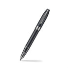 Sheaffer Legacy Chevron 9066 Matte Black Fountain Pen with PVD Gunmetal Inlaid Nib and Trims (Medium)