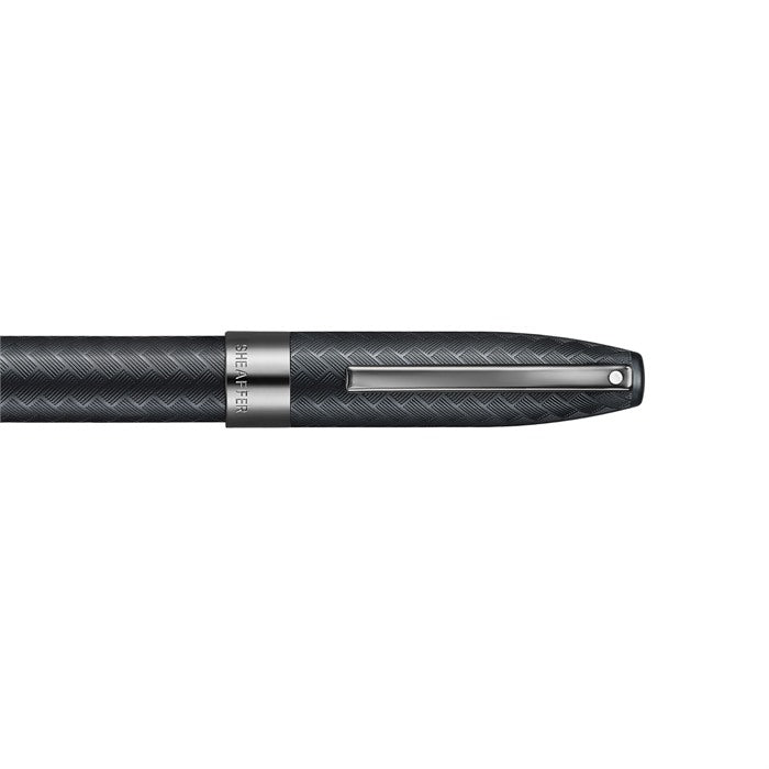 Sheaffer Legacy Chevron 9066 Matte Black Fountain Pen with PVD Gunmetal Inlaid Nib and Trims (Medium)