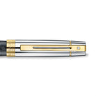 Sheaffer 300 E9347 Engraved Matt Black Barrel and Shiny Chrome Cap, PVD Gold Trims Fountain Pen - Fine