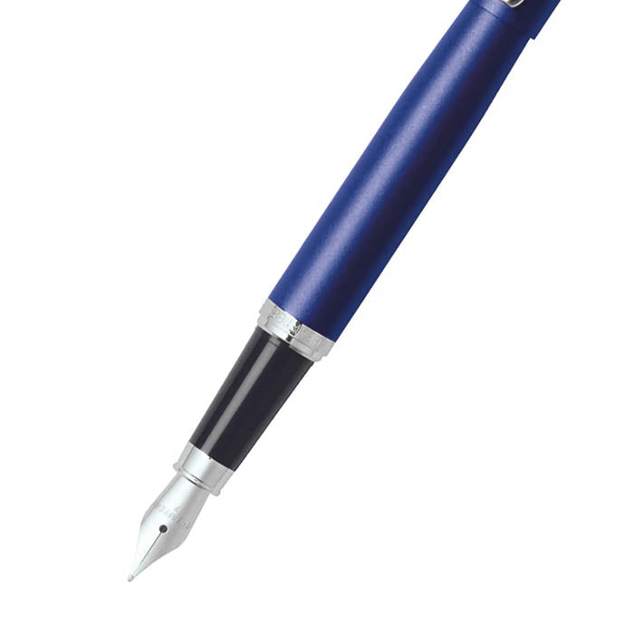 Sheaffer VFM E9401 Neon Blue With Chrome Plated Trims Fountain Pen Medium