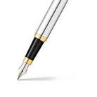 Sheaffer VFM E9422 Polished Chrome With Gold Plated Trims Fountain Pen Medium