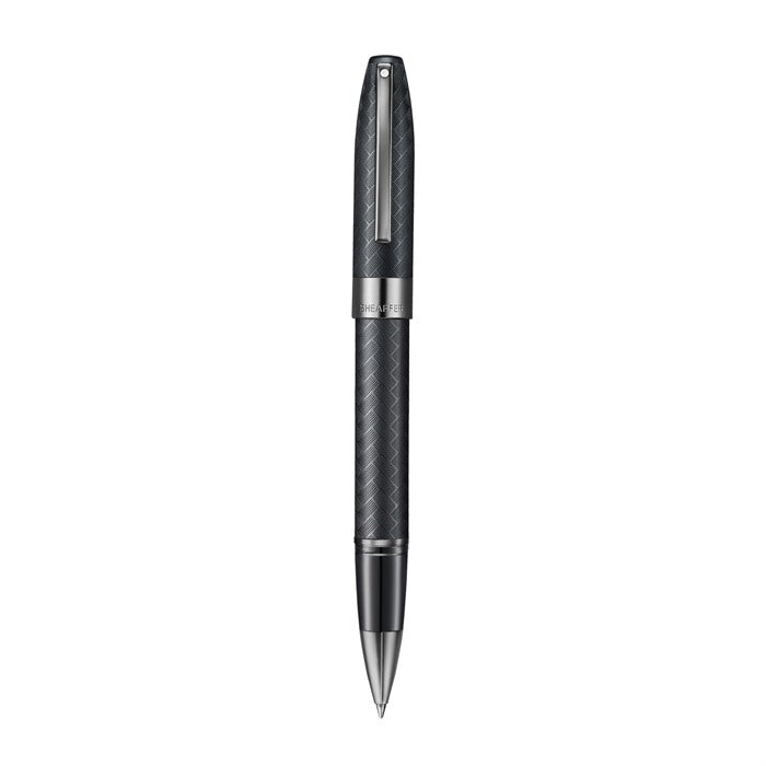 Sheaffer Legacy Chevron 9066 Matte Black Rollerball Pen with PVD Gunmetal Trims