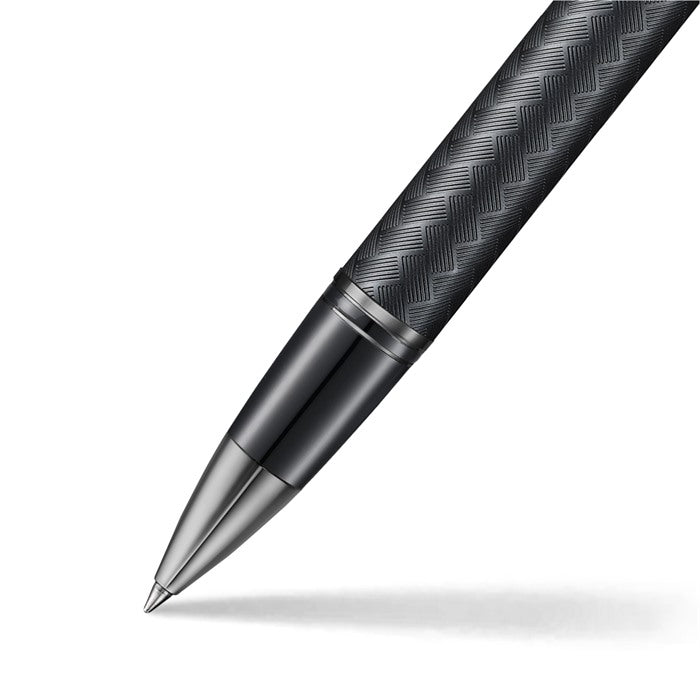 Sheaffer Legacy Chevron 9066 Matte Black Rollerball Pen with PVD Gunmetal Trims