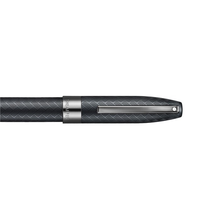 Sheaffer Legacy Chevron 9066 Matte Black Rollerball Pen with PVD Gunmetal Trims