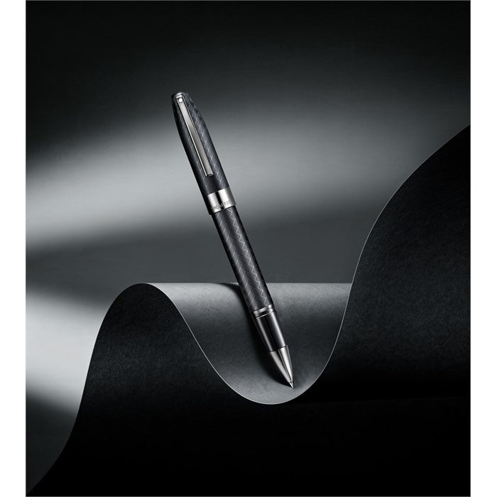 Sheaffer Legacy Chevron 9066 Matte Black Rollerball Pen with PVD Gunmetal Trims