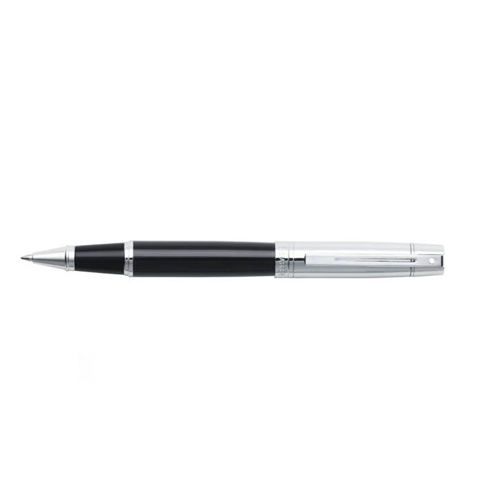 Sheaffer 300 E9314 Glossy Black Barrel Chrome Cap With Chrome Plated Trims Rollerball Pen