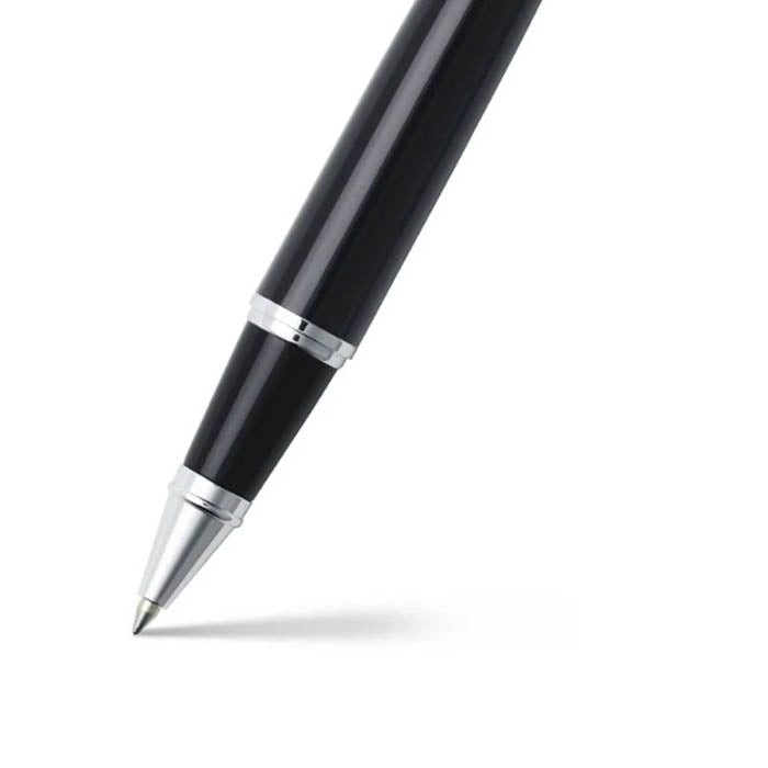 Sheaffer 300 E9314 Glossy Black Barrel Chrome Cap With Chrome Plated Trims Rollerball Pen