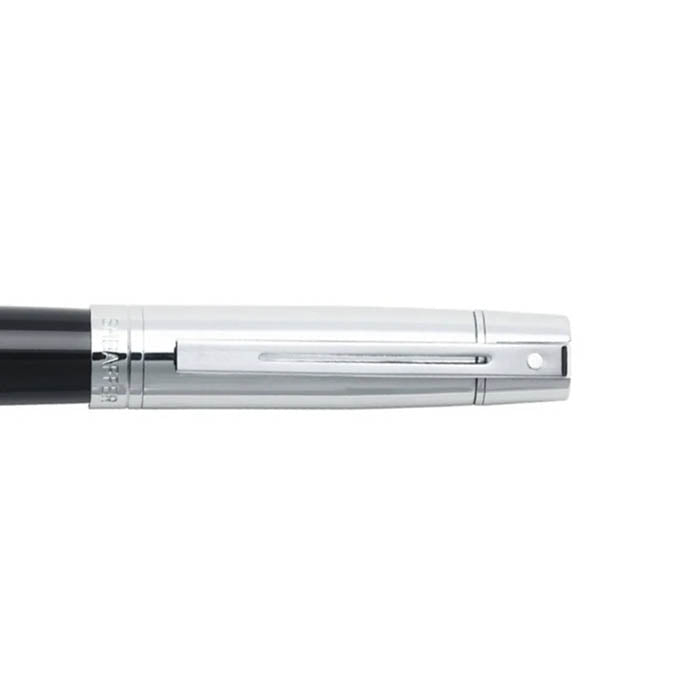 Sheaffer 300 E9314 Glossy Black Barrel Chrome Cap With Chrome Plated Trims Rollerball Pen
