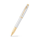 Sheaffer 100 E9340 Bright Chrome With Gold Tone Trims Rollerball Pen