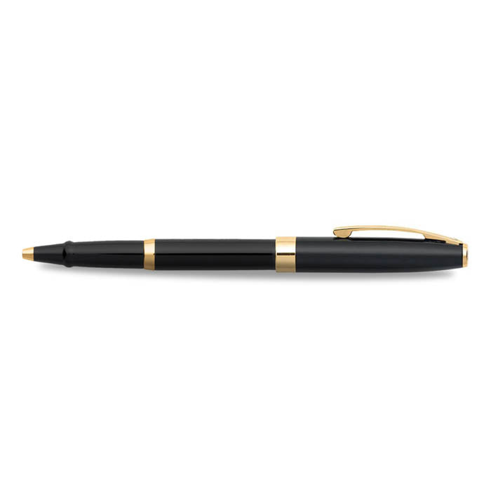 Sheaffer Sagaris E9471 Glossy Black with Gold Tone Trims Rollerball Pen