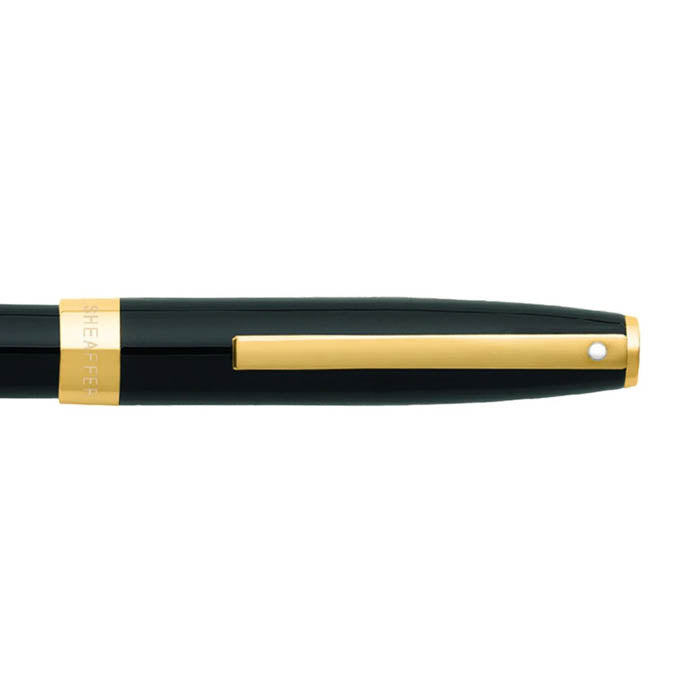 Sheaffer Sagaris E9471 Glossy Black with Gold Tone Trims Rollerball Pen
