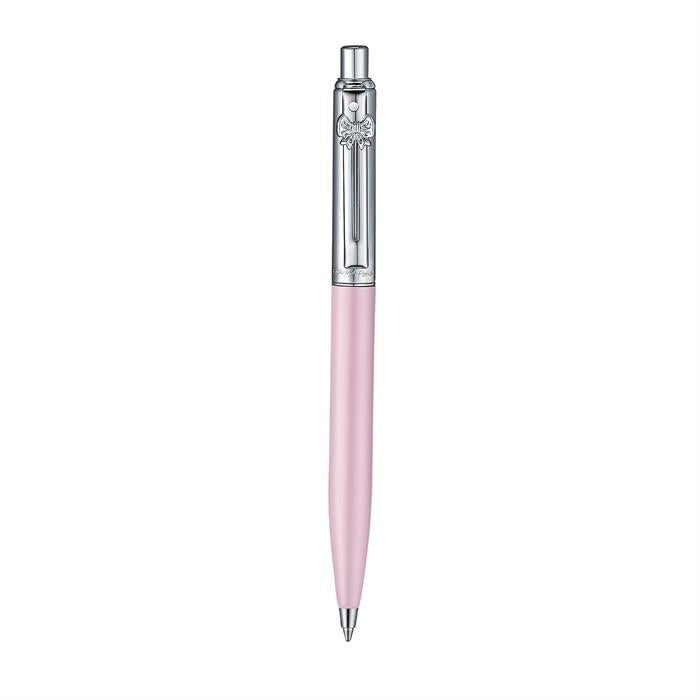 Sheaffer Sentinel Emily in Paris E321 Pink Matte Finish Ballpoint Pen with Chrome-Plated Trims and Bow-Shaped Clip Emblem