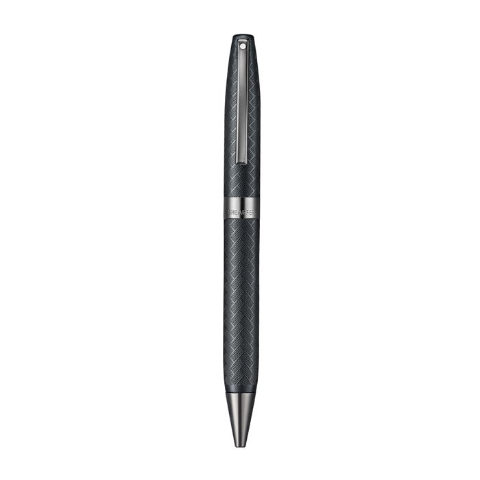 Sheaffer Legacy Chevron 9066 Matte Black Ballpoint Pen with PVD Gunmetal Trims