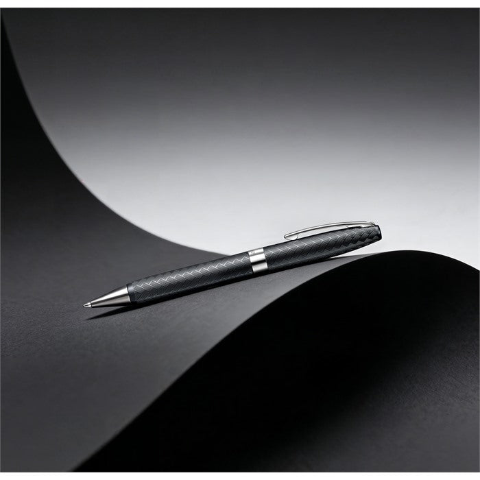 Sheaffer Legacy Chevron 9066 Matte Black Ballpoint Pen with PVD Gunmetal Trims