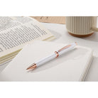 Cross Foundry Pearl White Lacquer with Rose Gold Appointments Ballpoint Pen