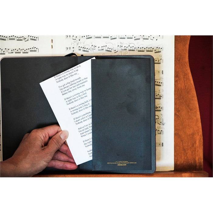 Cross Classic Century Lustrous Chrome Ballpoint Pen with Classic Black Journal Gift Set